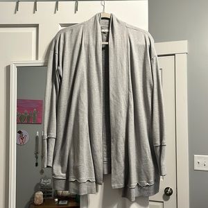 Maurice’s light grey cardigan